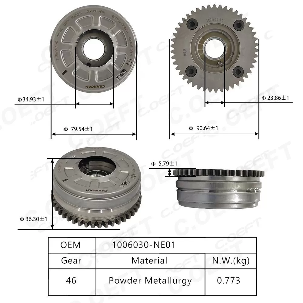 For Changan 1.5T Camshaft Adjuster Manufacturer VVT Timing Gear 1006030-NE01 Suitable