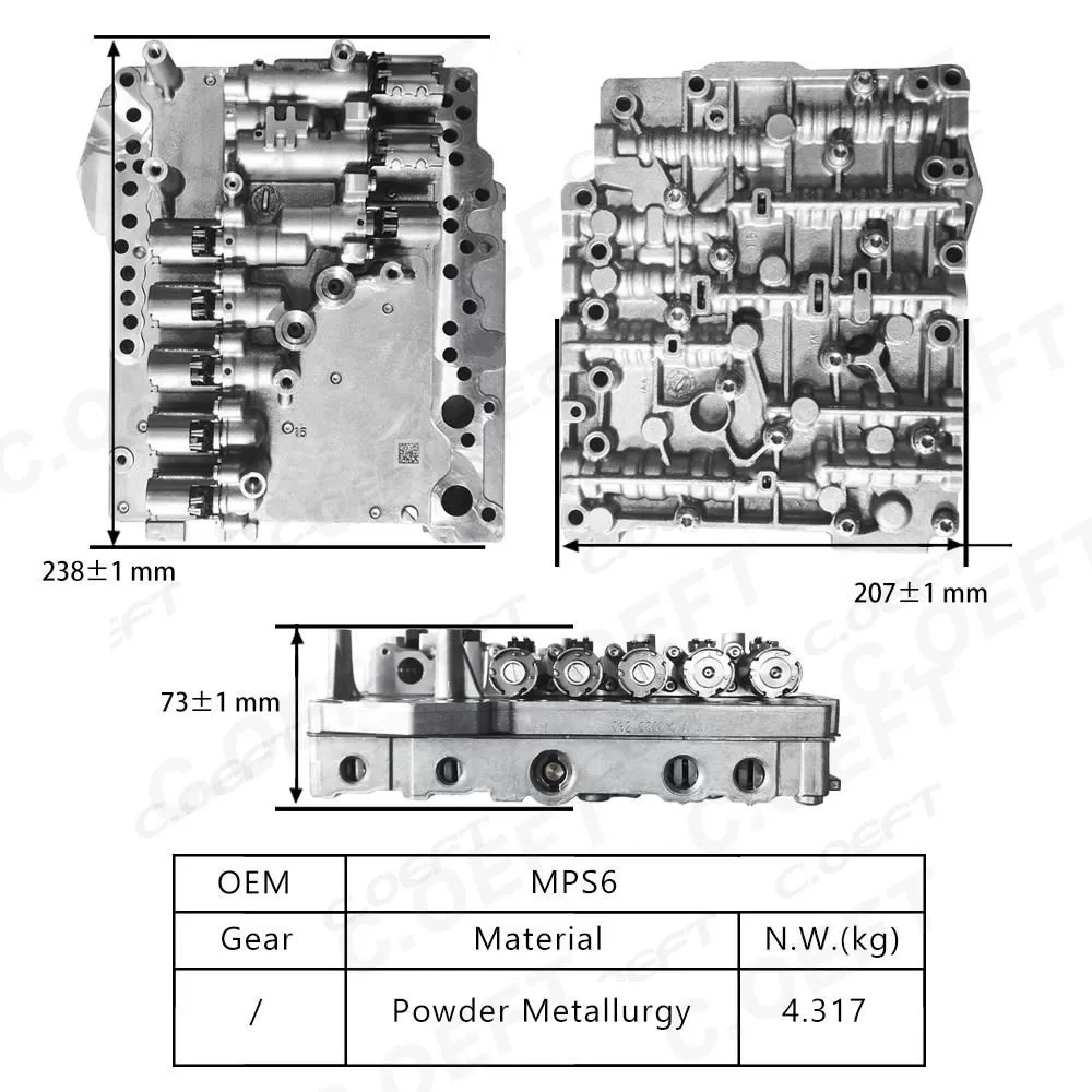For Great Wall Motor Transmission valve body assembly MPS6