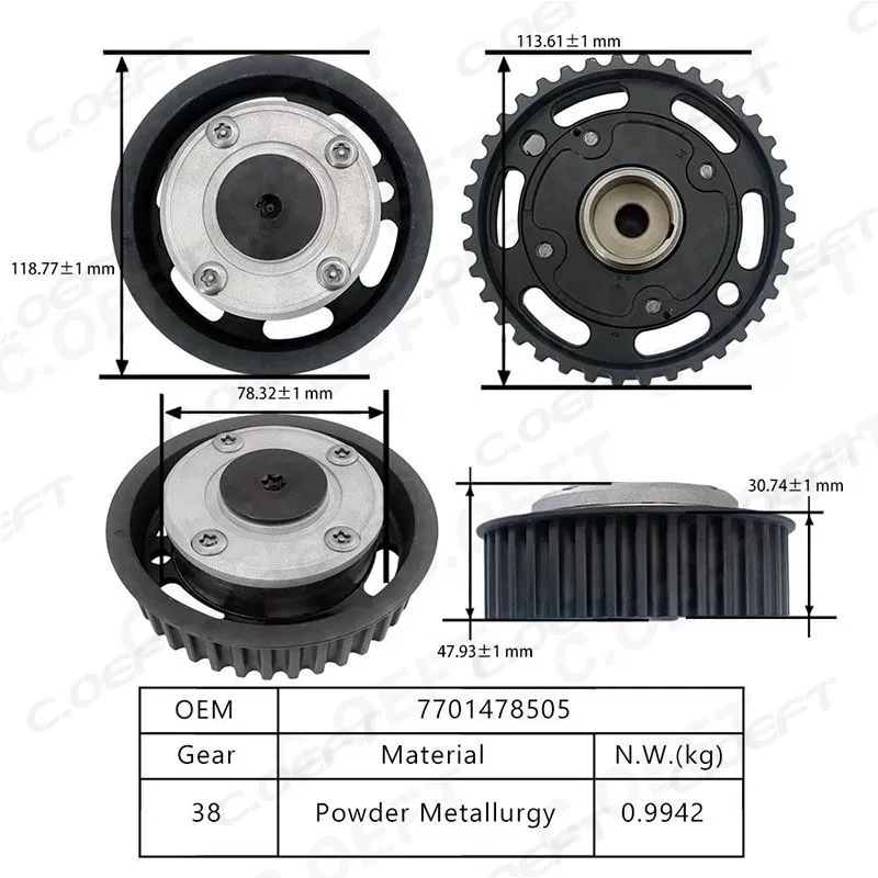 For Renault Camshaft Timing Gear 7701478505