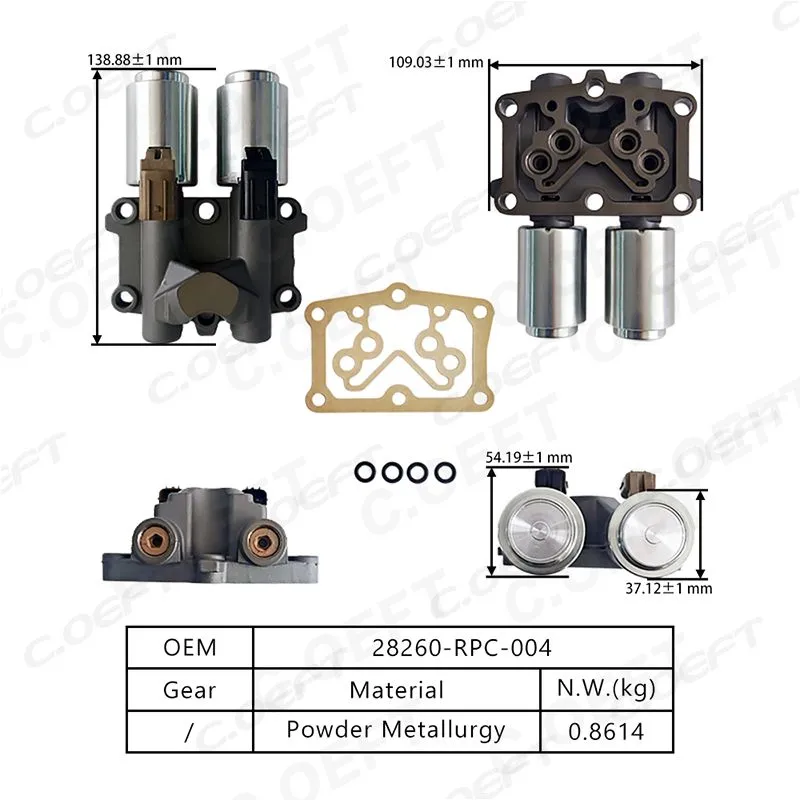 For Honda CIIMO Transmission dual solenoid valve 28260-RPC-004