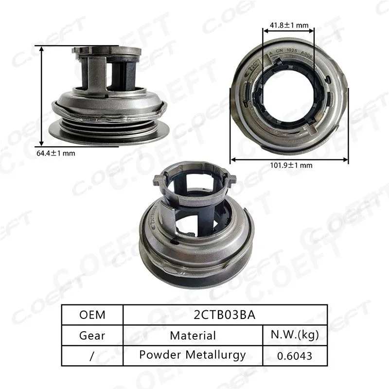 For Ford DPS6 Transmission Dual Clutch Bearing 2CTB03BA
