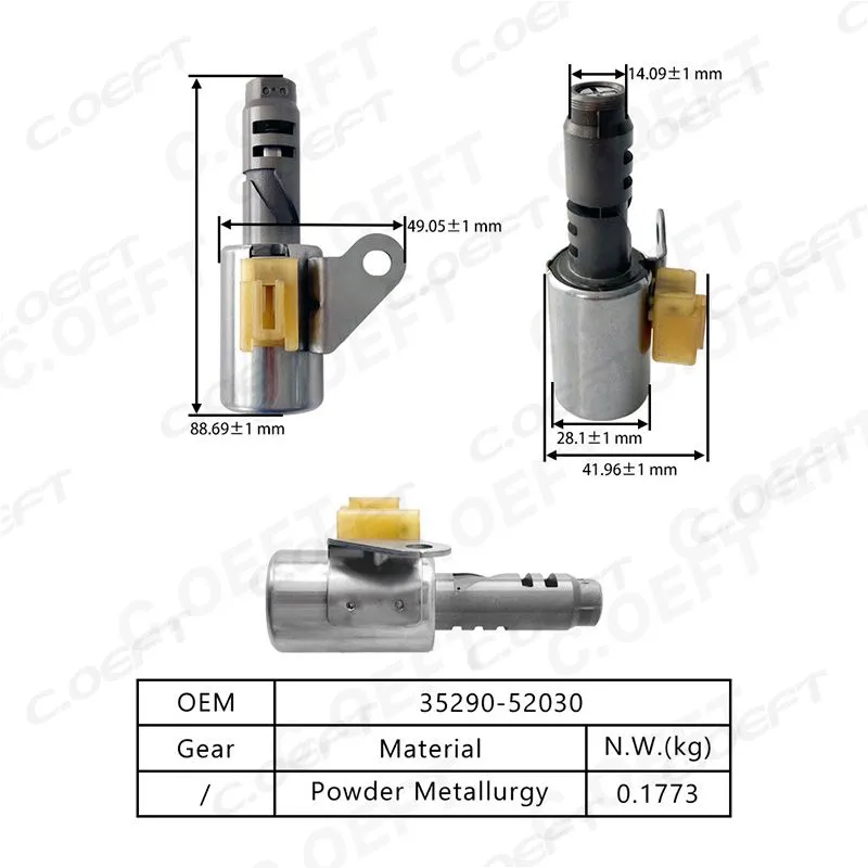 High Quality Refabricated Transmission Solenoid Valve 35290-52030 152-0381 Engine Parts for Toyota U241