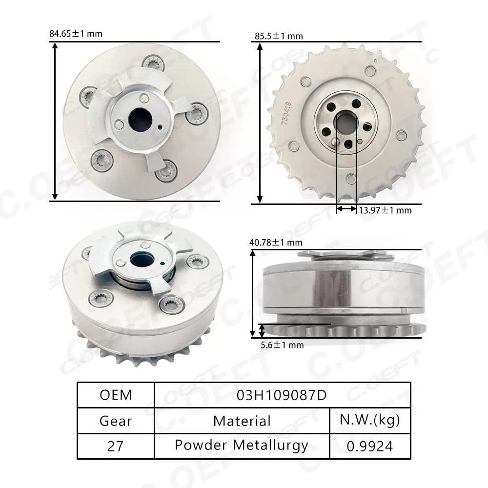 For Volkswagen Audi  3.0 3.6 VVT Timing Gear (intake) 03H109087D