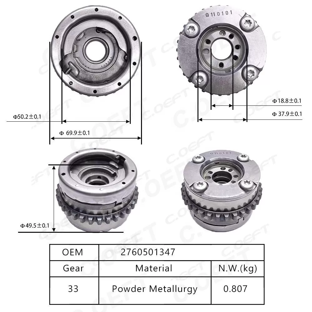 For for Mercedes Bens 276 V6 3.0 Adjustable Timing Gear  2760501347