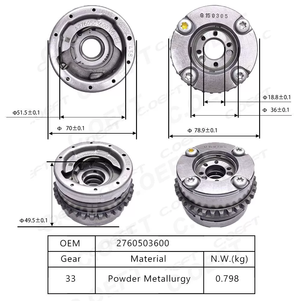 For Mercedes  276 V6 3.0 VVT Timing Gear 2760503600