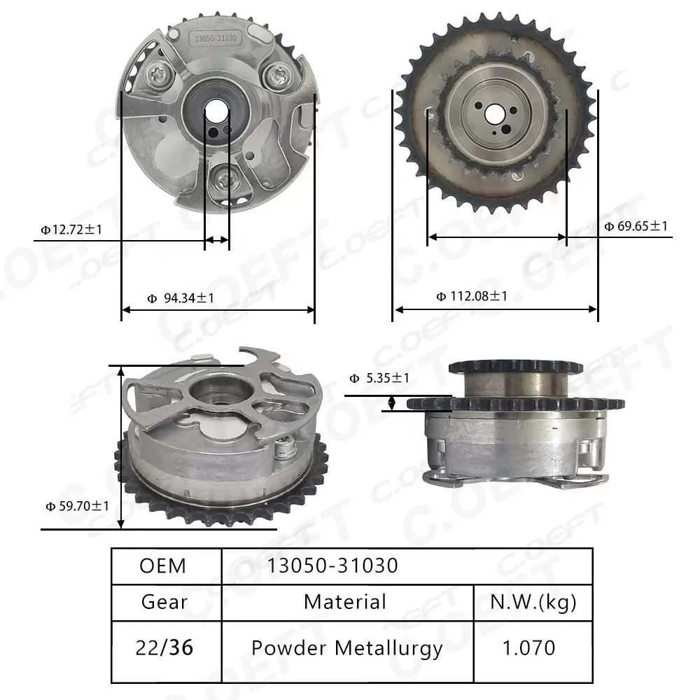 Para Toyota Coolooze 1GR 4.0 Engranaje de sincronización ajustable 13050-31030