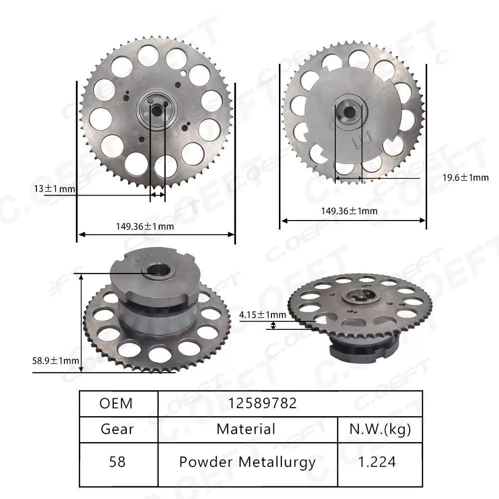 Para Buick Chevrolet 3.7 Unidad de ajuste del árbol de levas 12589782