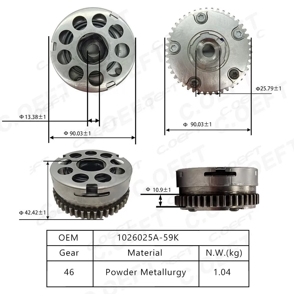 For Red Flags Camshaft Adjustment Unit 1026025A-59K