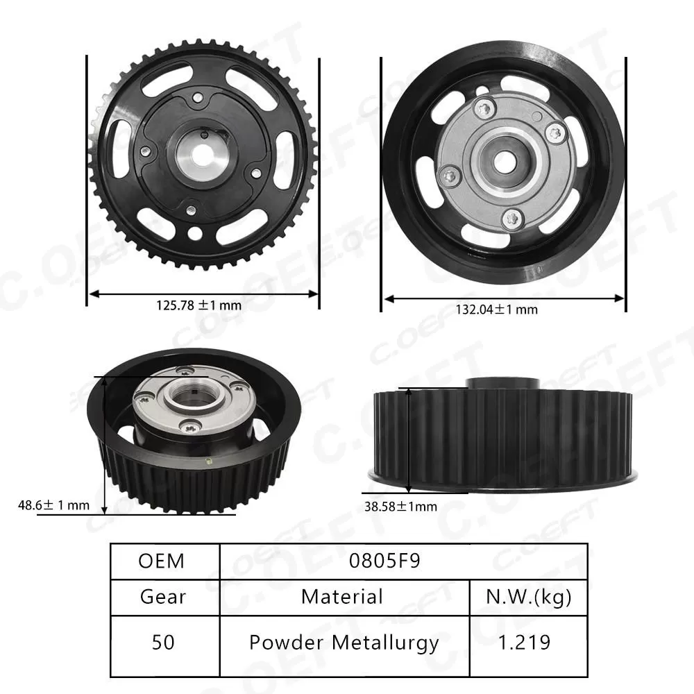Para unidad de ajuste de árbol de levas Renault 1.6vt A0805F9