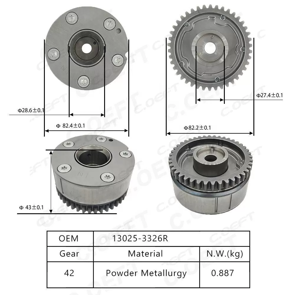 Para Nissan HRA2 1,2 T motor VVT engranaje de sincronización 13025-3326R