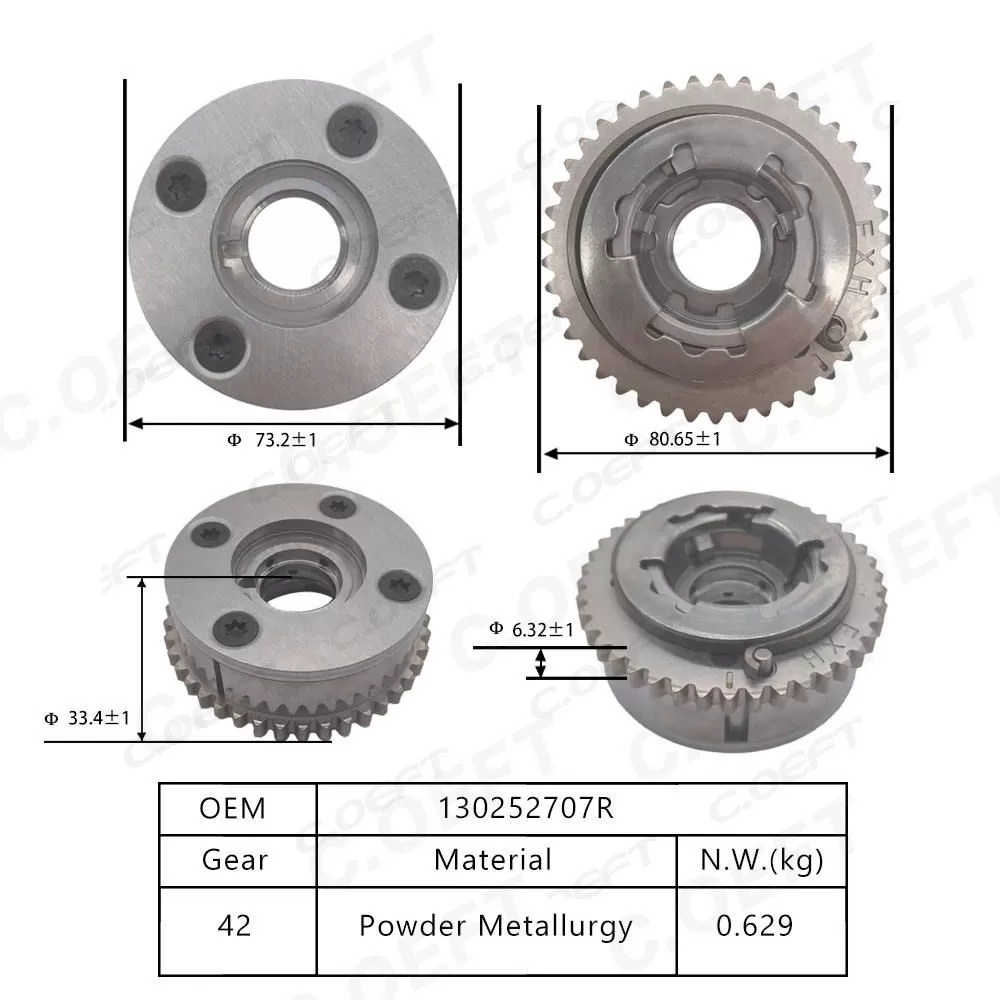 Para unidad de ajuste de árbol de levas Renault 130252707R