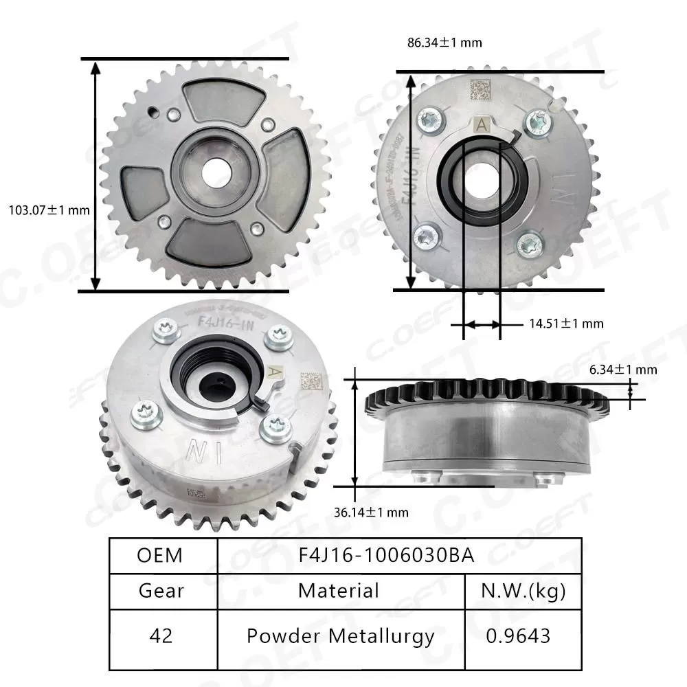 For Chery 4J16 Camshaft Adjuster F4J16-1006030BA