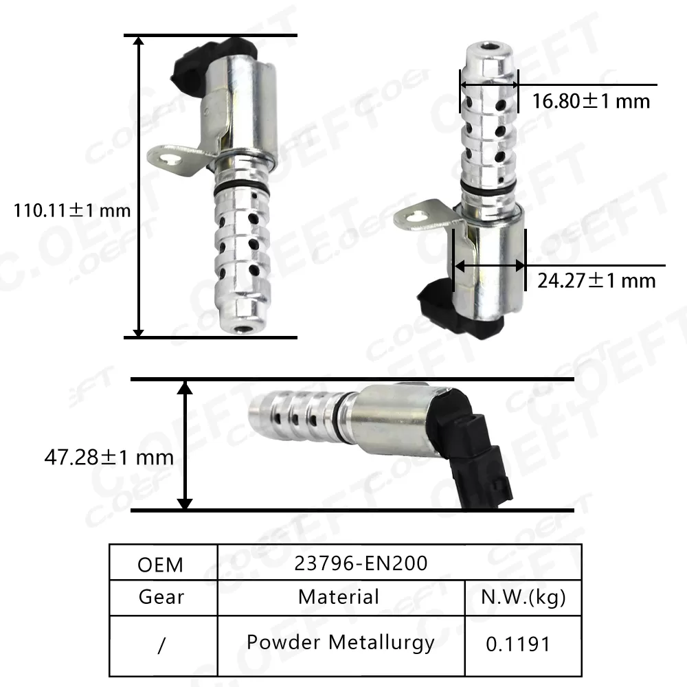 Para Nissan nuevo Control automático de aceite de motor válvula de sincronización Variable VVT válvula de Control de ajustador de árbol de levas solenoide 23796-EN200