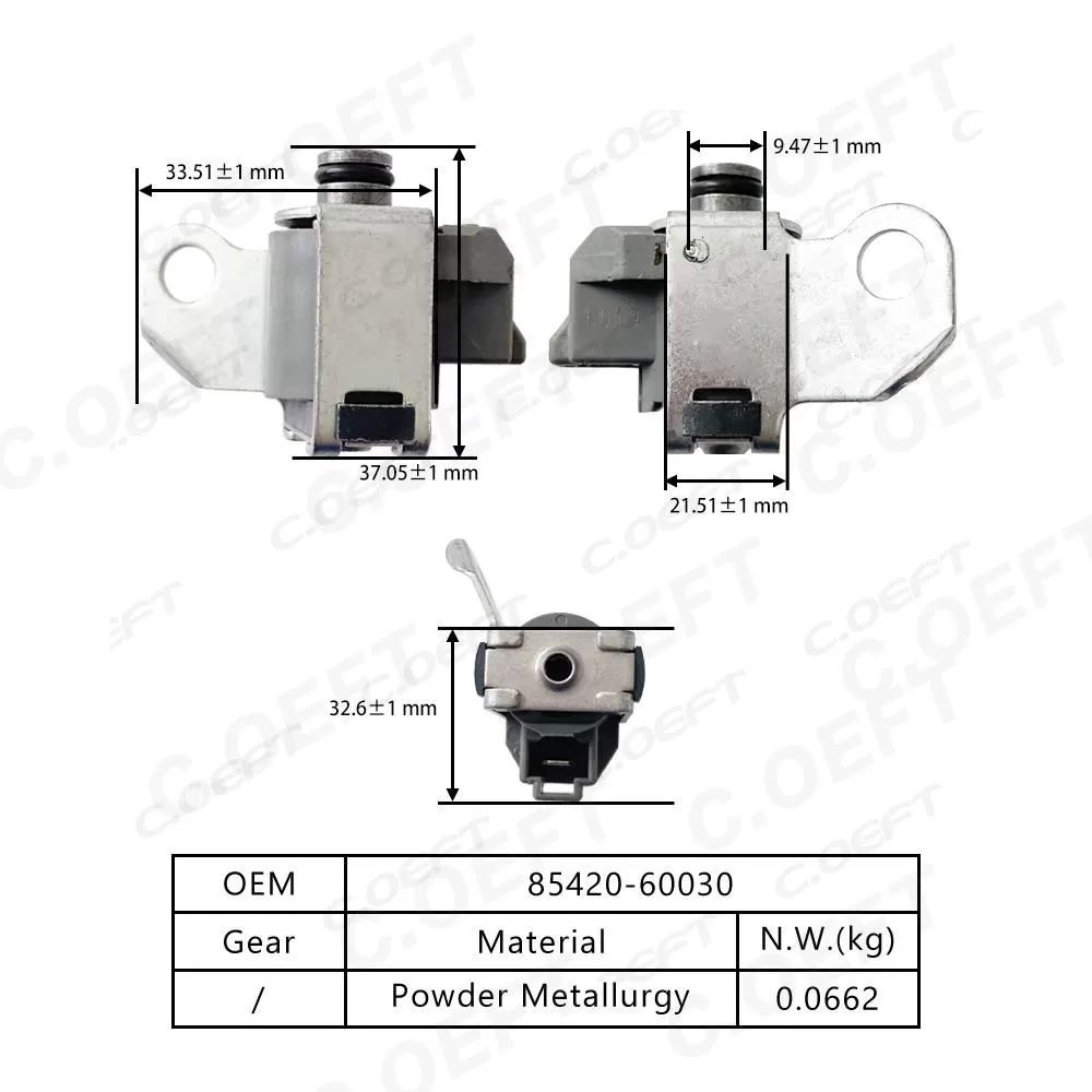 Reconstruir el solenoide de transmisión automática de piezas de automóvil 85420-60030 para Toyota A343F