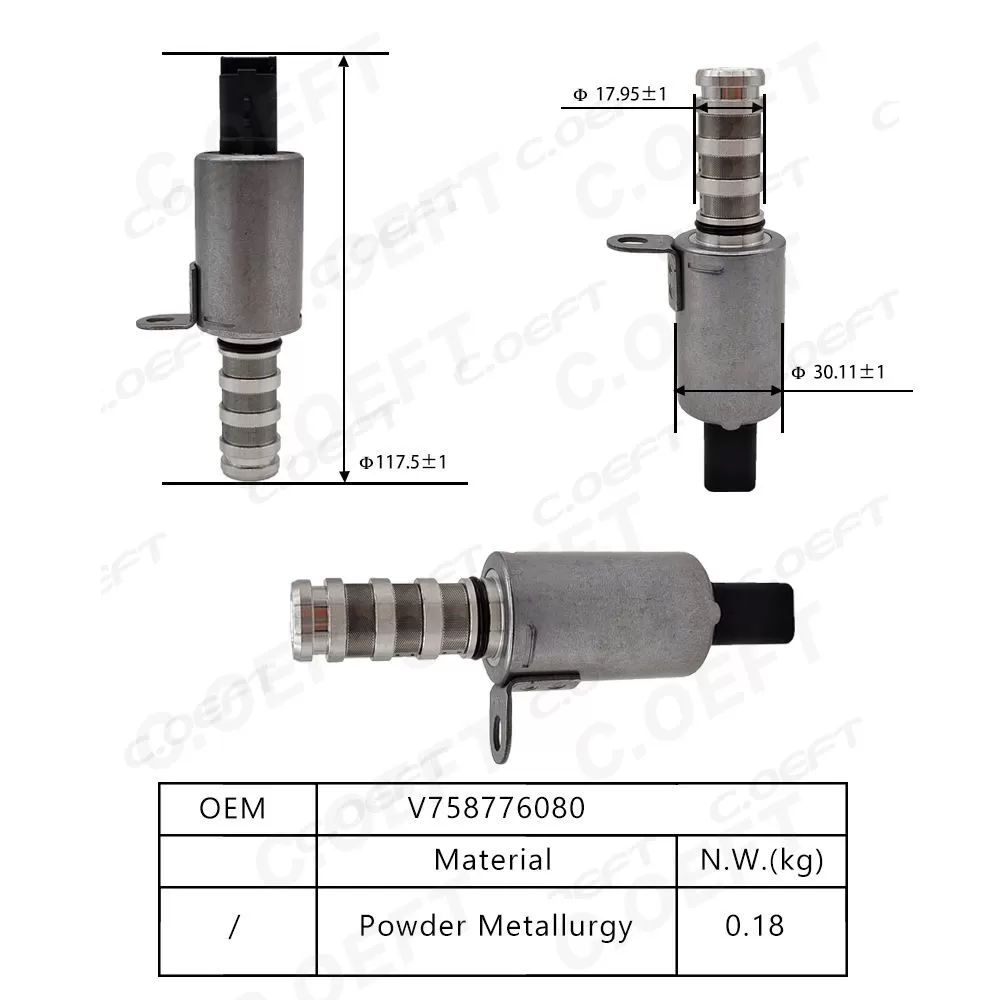 Para Peugeot 1,2 T fábrica nueva venta al por mayor válvula solenoide motor V758776080 Control de aceite de sincronización actuador de posición del árbol de levas