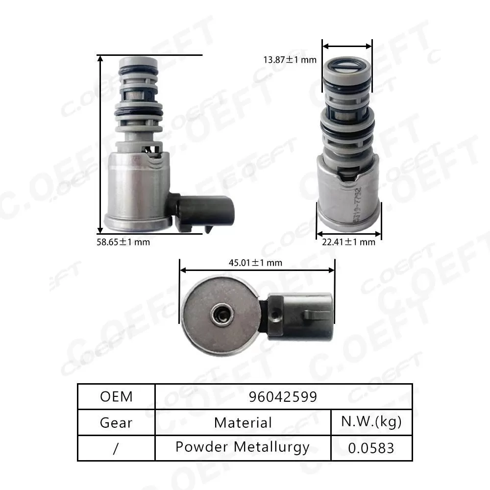 Válvula solenoide de transmisión de alta calidad de refabricación 96042599 para modelos/productos fabricados en Estados Unidos