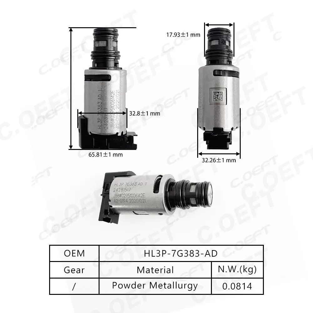 Auto Parts Rebuild HL3P-7G383-AD Automatic Transmission Solenoid Compatible with for Ford and for Buick Vehicles Gear Boxes