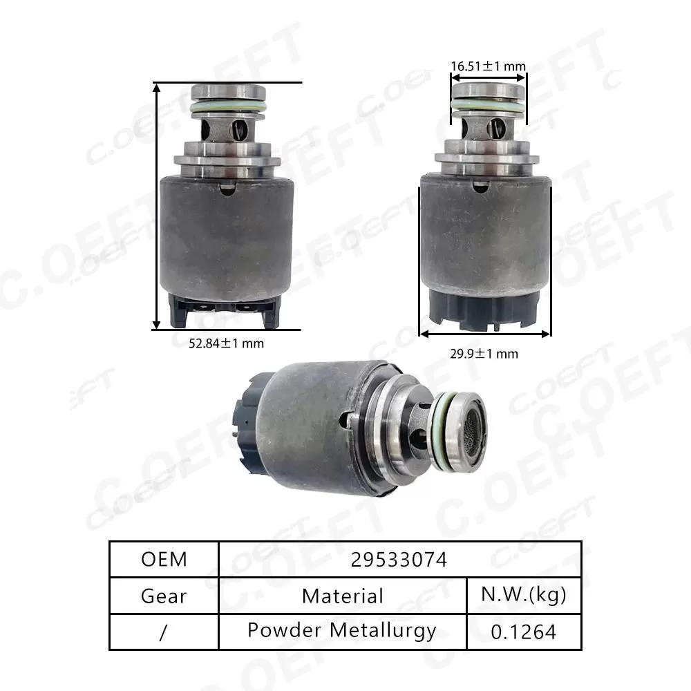 Auto Parts Rebuild 29533074 Automatic Transmission Solenoid for BMW 5HP-19 Gear Boxes