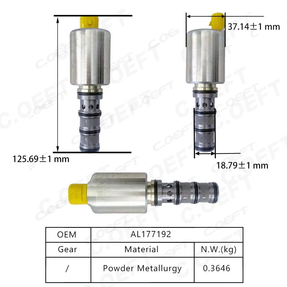 Para John Factory Wholesale para Deere AL177192 Piezas de motor de válvula solenoide para excavadoras