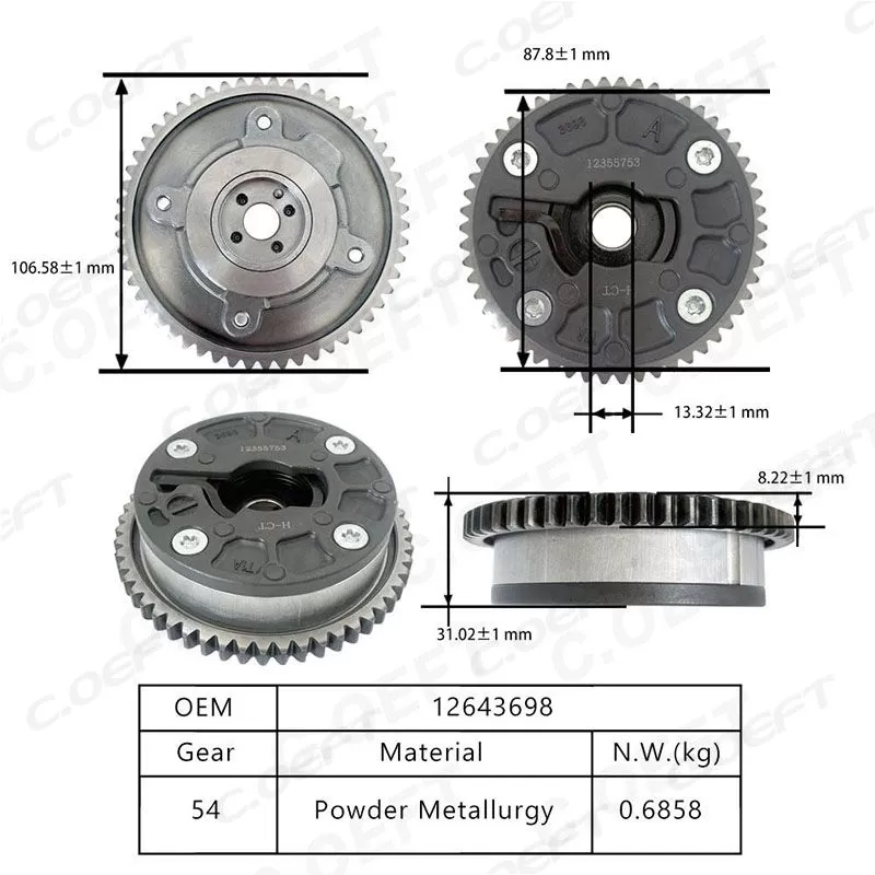 For Buick Verano LE2 15E4E 14E4E 10E4E 1.4  1.5 VVT Timing Gear  12643698