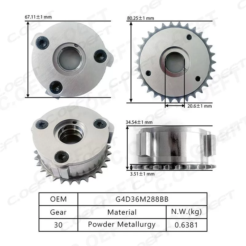 New Factory Wholesale Camshaft Adjuster Timing Gear VVT Timing Gear G4D3-6M288-BB G4D36M288BB for Jaguar Land Rover