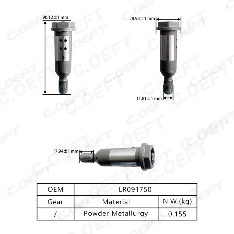 Para Land Rover 2.0L Tornillo central G4D36279CA LR091750