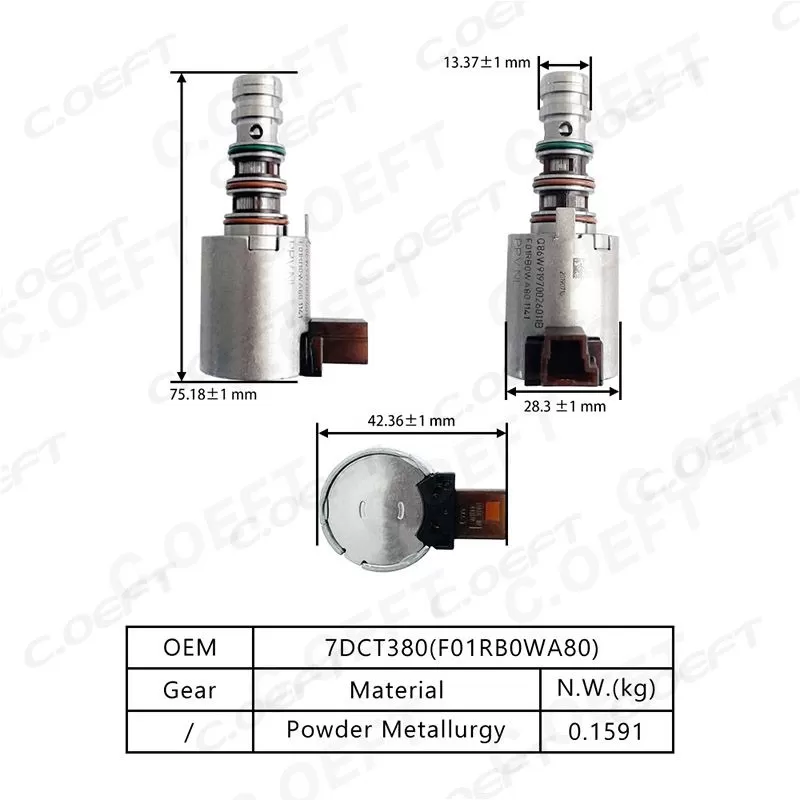 For Geely Xingyue 7DCT380 Transmission Solenoid Valve (Brown 3 hole) F01RB0WA80