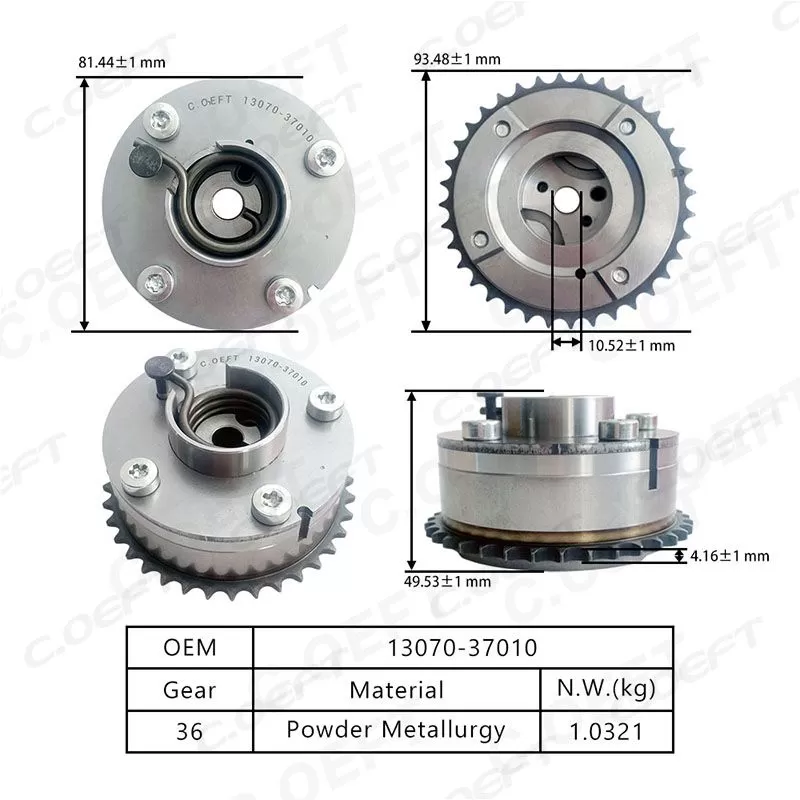 For Toyota Camry 2ZR VVT Timing Gear 13070-37010 13070-0T030 13070-0T020
