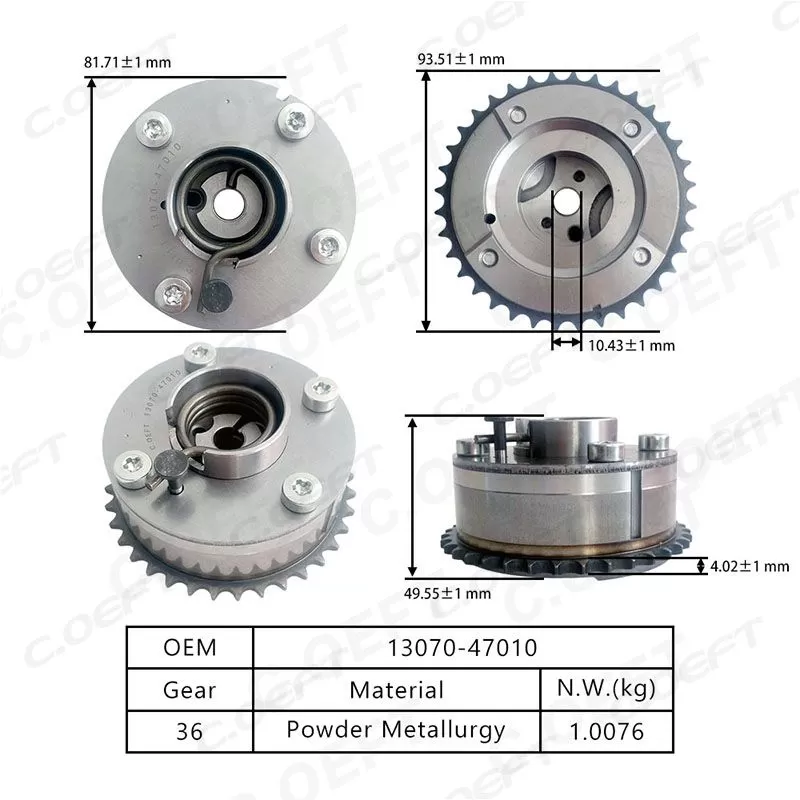 For Toyota Yaris L VVT Timing Gear 13070-47010