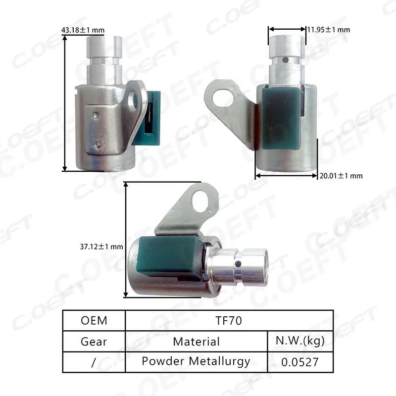 Para Peugeot Citroen y Opel válvula solenoide de transmisión TF70