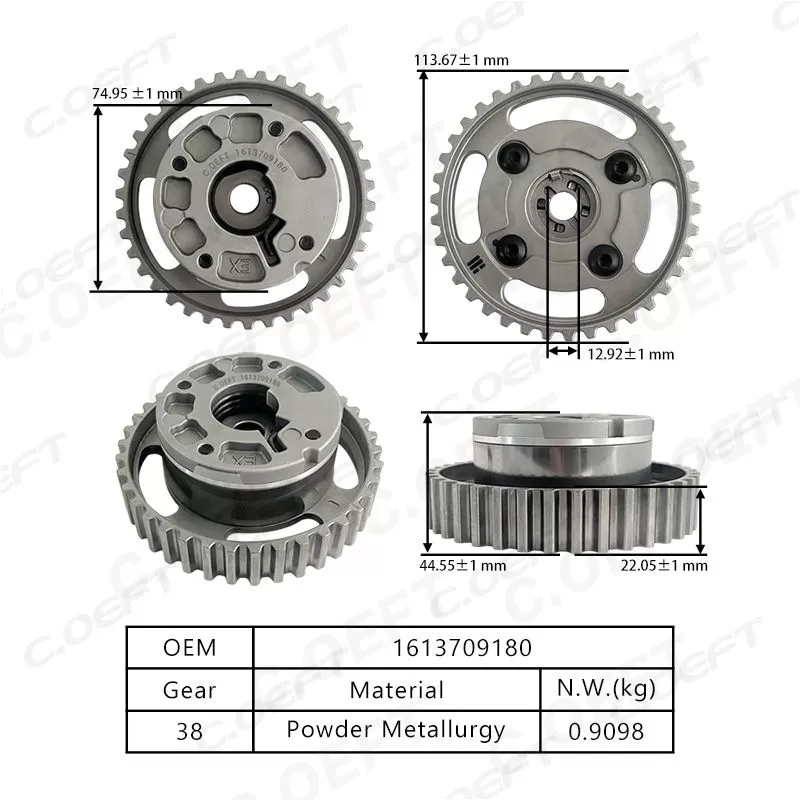 Para Peugeot Citroen 1.2T VVT engranaje de sincronización (escape) 1613709180